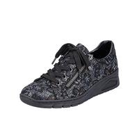 Rieker Autumn Womens Trainers 40 EU Black Metallic Print