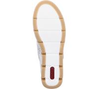 Rieker Ballerine Femme Cuir floral Cutouts Barrette Velcro 49977, Taille:42 EU, Couleur:Blanc