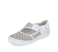 Rieker Femme 52565 Ballerines, Blanc, 40 EU