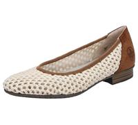 Rieker Ballerines à lanières crème / marron, Taille 42
