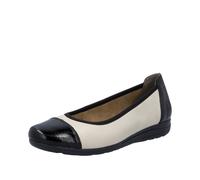 Rieker Ballerines à lanières écru / noir, Taille 37