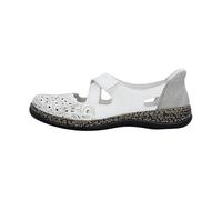 Rieker Ballerines femme 46352 en cuir blanc, slip-on - Taille 39