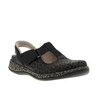 Rieker® - Ballerines Femme en Cuir Noires et à Bande Auto-agrippante - Taille Numeric_39