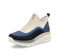 Rieker Baskets basses 48053 pour femme - Semelle lâche, Bleu Combi 14., 40 EU