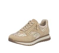 Rieker® - Baskets Femme en Cuir Beiges et à Lacets et Zip latéral - Taille Numeric_42