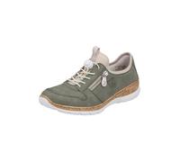 Rieker Femme Baskets N42G0, Dame Baskets Basses,Semelle intérieure Amovible,Chaussures de Rue,Loisirs,Sport,Vert (grün / 52),40 EU / 6.5 UK
