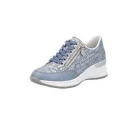 Rieker Baskets basses bleu-gris / argent, Taille 38
