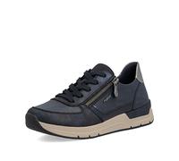 Rieker Baskets basses bleu marine / noir / argent, Taille 42