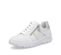 Rieker Baskets Basses pour Femme N1313, Blanc 80, 39 EU Large