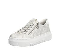 Rieker Baskets Femme À Plateforme Métallisé Craquelé Avec Fermeture Éclair M1953