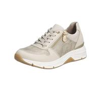 Rieker® - Baskets Femme en Cuir Beiges et à Lacets et Zip latéral - Taille Numeric_39