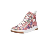 Rieker Baskets hautes bleu cobalt / citron vert / rosé / rose ancienne, Taille 42