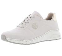 Rieker Baskets M4903 pour Femme, Beige, Largeur 39 UE, Beige, 39 EU Large