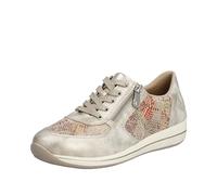 Rieker Baskets basses N1112 pour femme colorées mastic, or, vert clair, rouge Taille 37