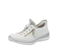Rieker - Baskets Running Blanc à Semelle Blanche et à Talon compensé Bas avec Slip-on