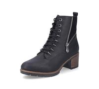 Rieker - Boots Femme Noires et à Lacets et Zip latéral