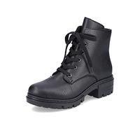 Rieker Bottes à lacets pour femme 76840, Noir, 39 EU
