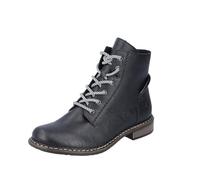 Rieker Bottes à lacets pour femme, Noir, 36 EU