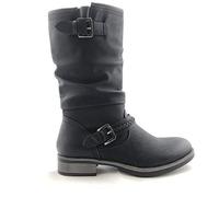 Rieker Femme 98860 Botte Tendance, Noir, 40 EU