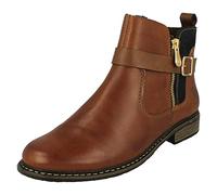Rieker Bottes Marron pour Femme Bottine Chelsea, 39 EU