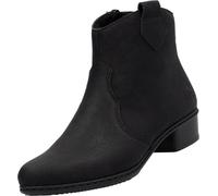 Rieker Bottine femme fermeture éclair talon bloc style western Y0762, Taille:38 EU, Couleur:Noir