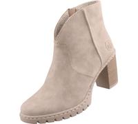 Rieker Bottine femme talon bloc fermeture éclair Y2553, Taille:37 EU, Couleur:Beige
