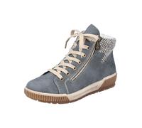 Rieker Baskets Femme N0709 - Basses, semelle intérieure amovible - Bleu 37 EU