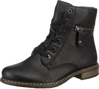 Rieker Bottes 71208 femme, anti-stress, fermeture éclair, talon plat 3,1 cm, synthétique, Noir 37