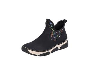 Rieker Bottines azur / émeraude / noir / blanc cassé, Taille 42