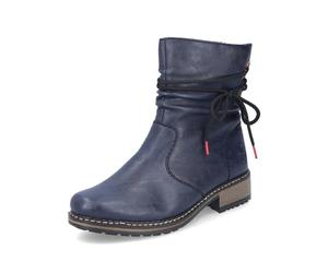 Rieker Bottines Biker pour femme Z68M1, Femmes Bottines, Bleu 14., 39 EU