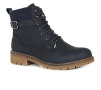 Rieker® - Bottines bleues déperlantes à semelle marron, doublure chaude avec zip et lacets - Taille numeric_39