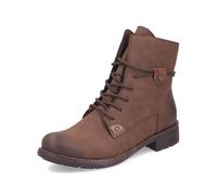 Rieker Bottines brunes à lacets et zip latéral talon décroché bas Taille 40