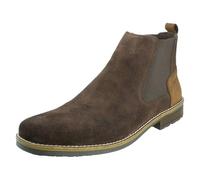 Rieker Bottines Chelsea en daim avec fermeture éclair pour homme 33253, marron, 45 EU
