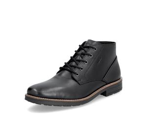 Rieker - Bottines en Cuir Noir à Semelle à Talon compensé Bas et à Lacets