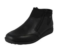 Rieker Bottines extra larges doublées en polaire avec double fermeture éclair pour femme 47270, Noir , 7.5 UK X-Wide