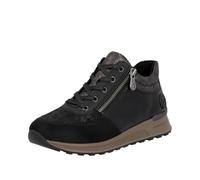 Rieker Bottines Femme N1407 Zip Compensé 3,5 cm Noir 36