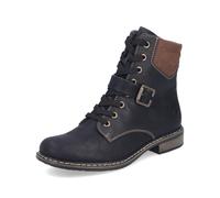 Rieker® - Bottines noires à talon décroché bas avec des lacets et un zip latéral - Taille numeric_37