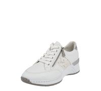 Rieker Frühjahr/Sommer, Sneakers Basses Femme, Blanc (Weiss/Weiss-Silber/Argento/ 80 80), 42 EU