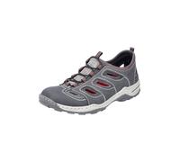 Rieker Chaussure de sport à lacets gris foncé / rouge / blanc, Taille 44
