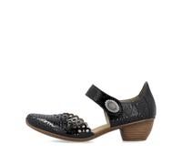 Rieker Antistress Escarpins multi-cuir pour femme, noir verni, 37 EU