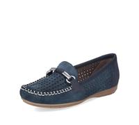 Rieker Chaussures à Enfiler pour Femme 40253, Bleu 14., 37 EU Étroit
