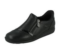Rieker Chaussures à talons en cuir extra larges pour femme - Résistantes à l'eau - 47264
