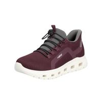 Rieker Chaussures Basses à Lacets pour Femme, Noires, Rouge 30, 36 EU
