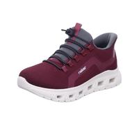 Rieker Chaussures Basses à Lacets pour Femme, Noires, Rouge 30, 36 EU