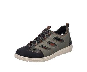 Rieker Chaussures Basses pour Homme 08665, Vert, 44 EU
