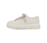 Rieker Chaussures De Sport Femme Sneaker Blanc Synthetique Semelle Forme Plate 1