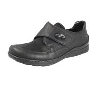 Rieker Chaussures décontractées pour femme avec crochet et boucle anti-stress extra larges 48954, Noir , 3.5 UK X-Wide