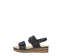 Rieker - Comfortabel Sandales Plates - Femme - Chaussures - Noir - Taille: 37 EU