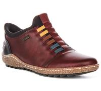 Rieker Côté Zip Confort Chaud Femmes Trainer En Rouge EU 36-42