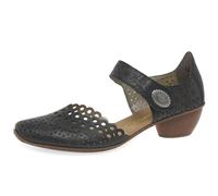 Rieker Damen 43753 Halbschuhe, Femme 43753 Chaussures Basses, Schwarz,